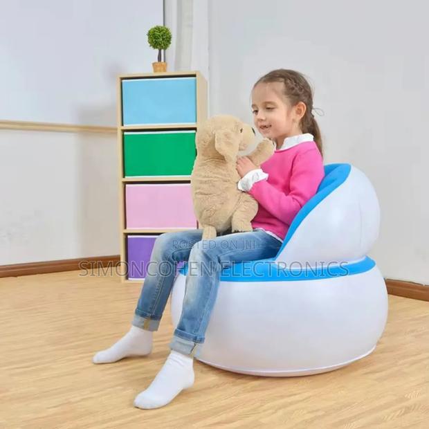 Comfortable Chair Pouf With Backrest Kids Inflatable Chair - thumbnail 2