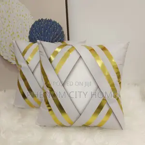 New Design Gold White Throwpillow Covers