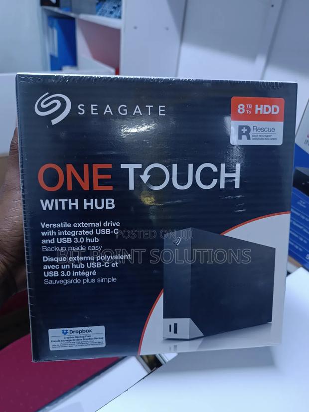 Seagate 8tb One Touch With Hub External Harddrive'! 8tb - thumbnail 3
