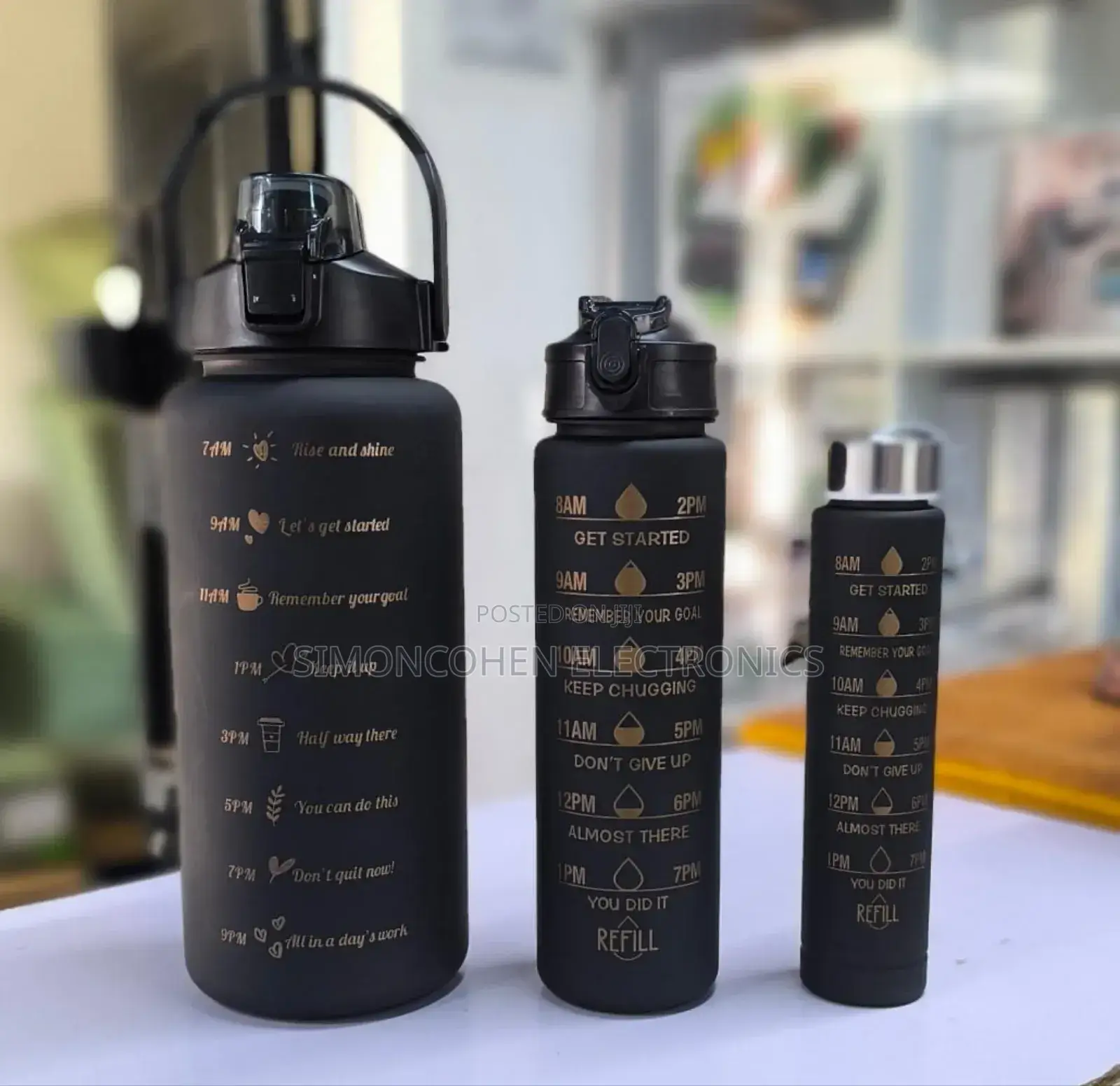 3in1 Motivational Water Bottle