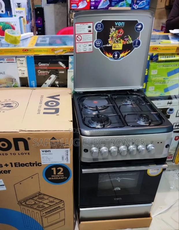 Von Cooker 3 Gas + 1 Electric - Vcf563131nfs, Silver