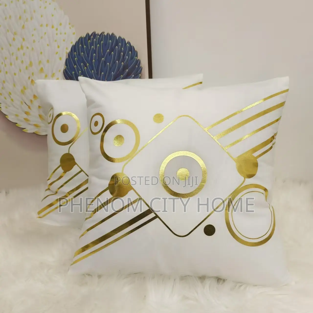 White Unique Design Imported Throwpillow Covers