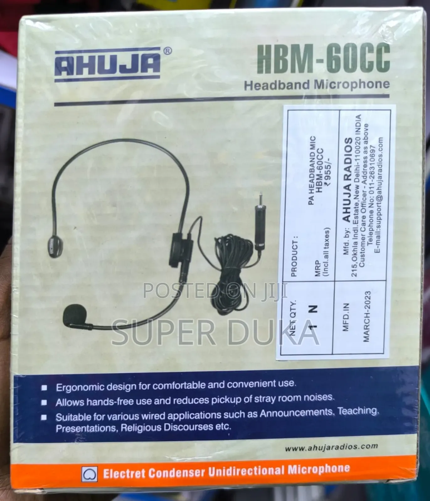 Ahuja Headband Condenser Microphone.Hbm-60cc
