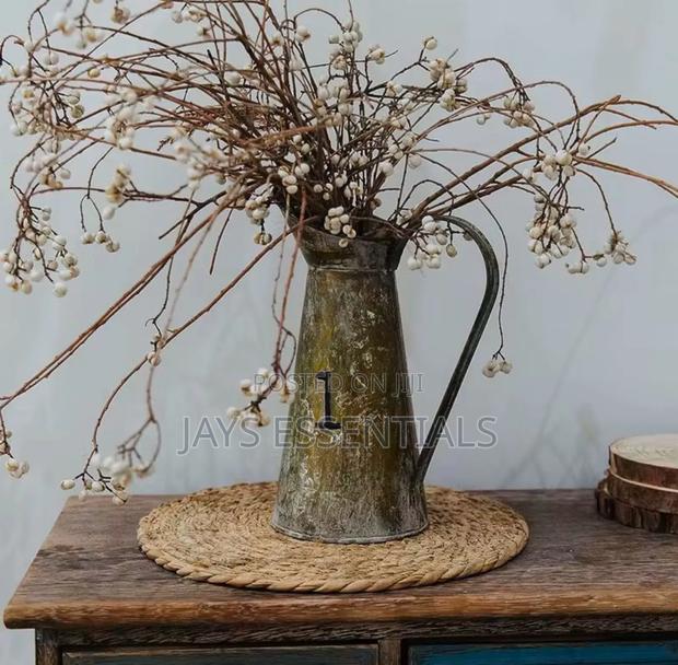 6pc Round Hand Straw Table Mats - thumbnail 2