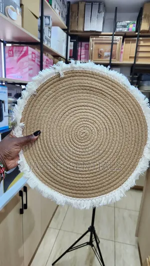 6pc Woven Table Mats With Tassels