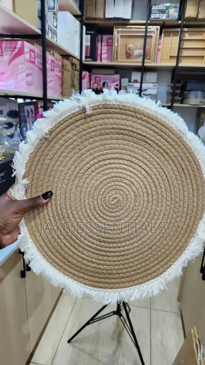 6pc Woven Table Mats With Tassels