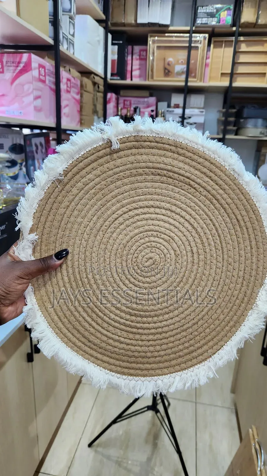 6pc Woven Table Mats With Tassels