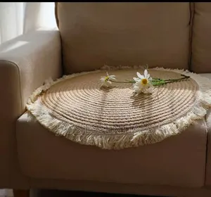 6pc Woven Table Mats With Tassels