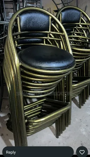 Rusty Gold High Bar Stools or Counter Chairs.