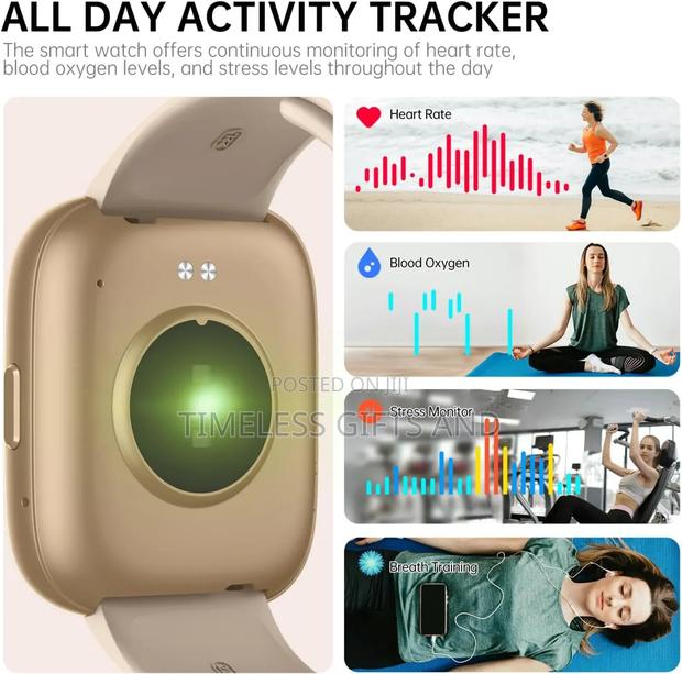 Idw26 Unisex Smart Watch Pink - thumbnail 2