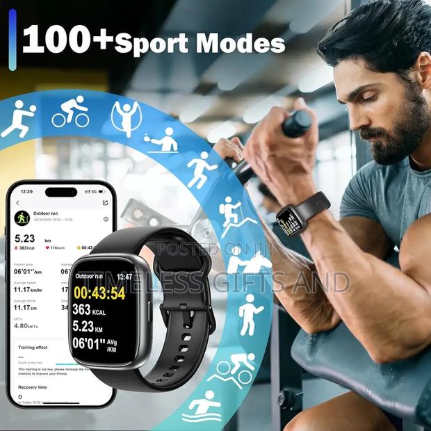 Idw26 Unisex Smart Watch Black - thumbnail 2