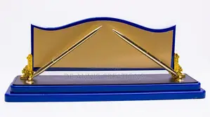 Blue Golden Executive Desk Organizer