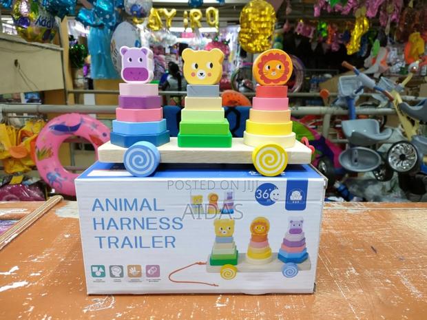 Wooden Montessori 3 in 1 Stacker With Wheels - main view