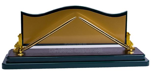 Executive Green/Gold Desk Organizer