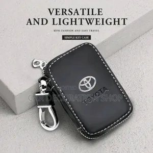 Car Key Alarm Leather Case With Toyota Logo