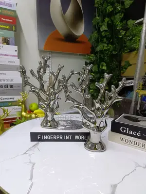 Silver Tree Sculpture Decor Piece