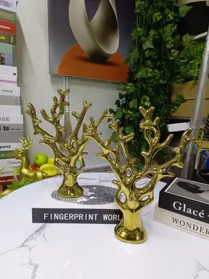 Gold Ceramic Tree Sculpture