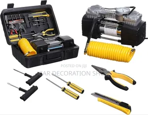 Portable Car Tire Repair Kit With Tire Inflator