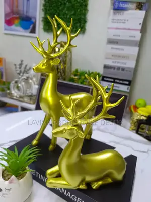 Decor Deer Sculptures - A Pair