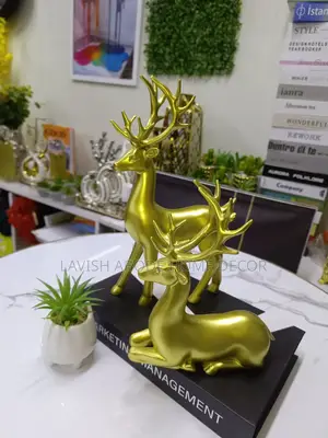 Decor Deer Sculptures - A Pair