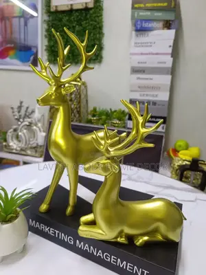 Decor Deer Sculptures - A Pair