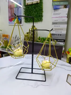 Weigh Balance Candle Holder - Black Gold