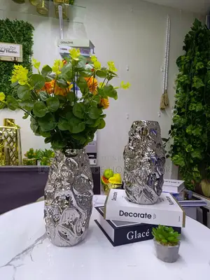 Silver Flower Vase Flower Vase Decor for Home and Office