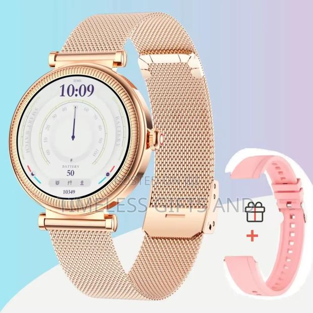 Cf37 Bluetooth Call Rose Gold Pink Smart Watch