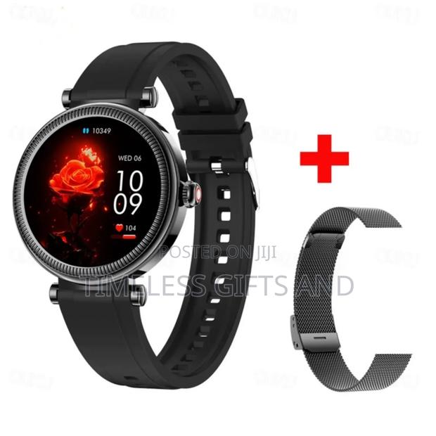 Cf37 Health Monitoring Bluetooth Call Black Ladies Watch