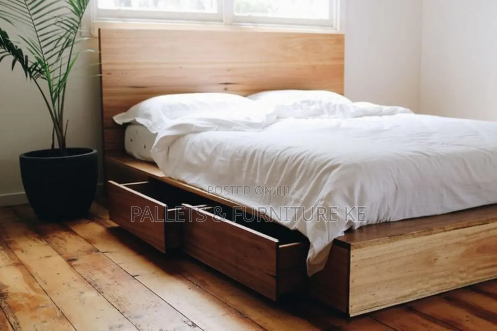 Platform Drawer Bed(Brown)