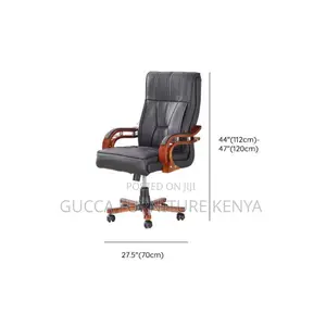 Office Chairs: Ergonomic Coal Leather Bliss Office Chair