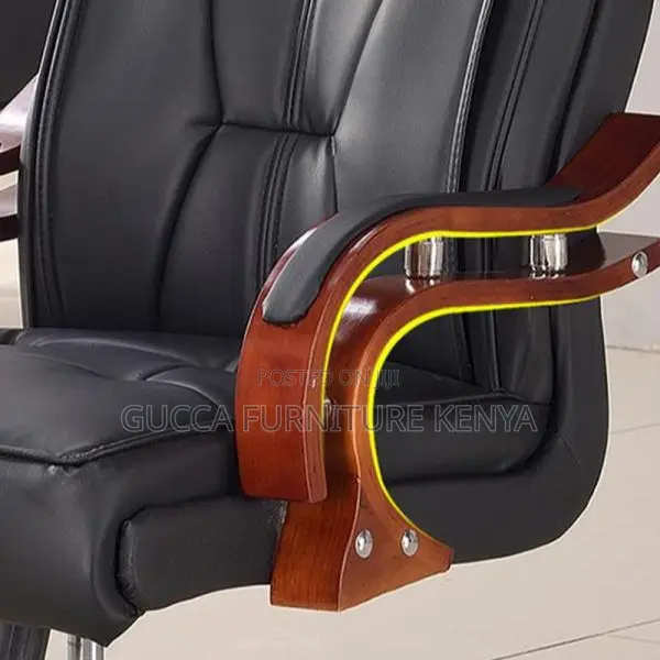 Office Chairs: Ergonomic Coal Leather Bliss Office Chair