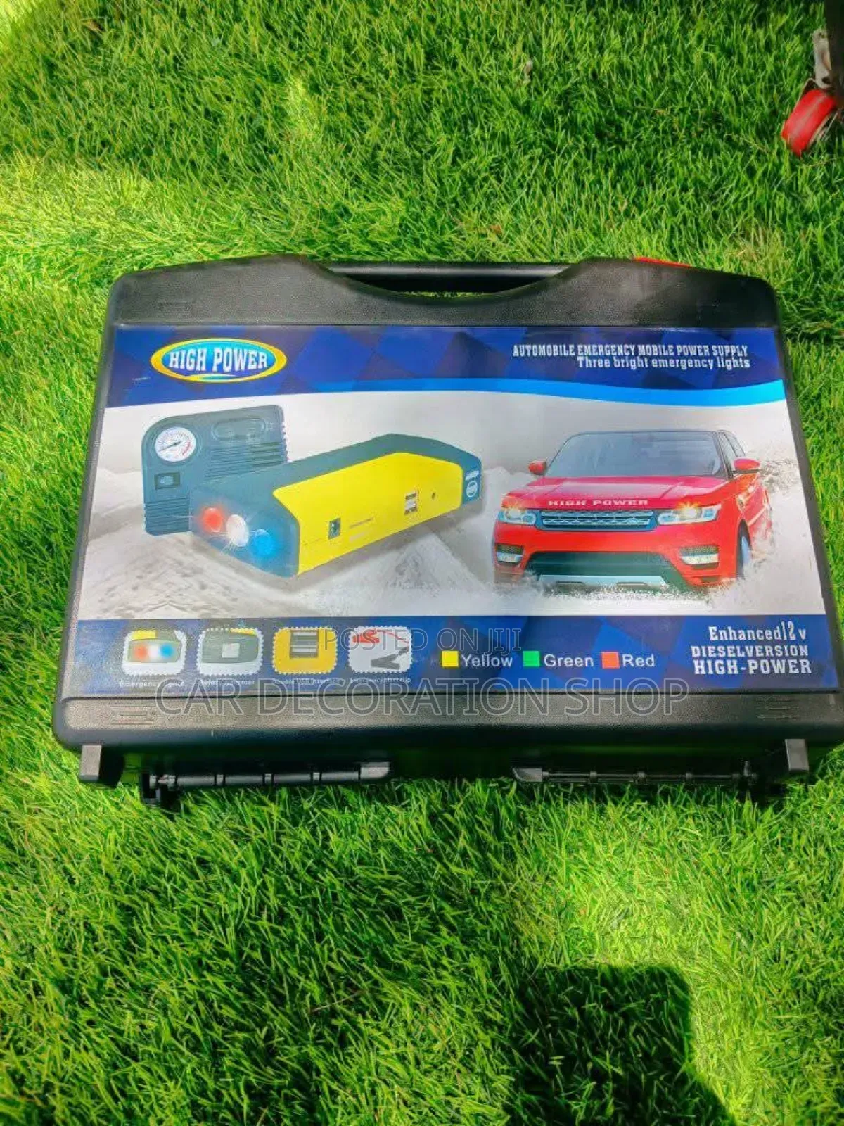 Emergency Portable Jumpstater Kit With Flat Tire Inflator