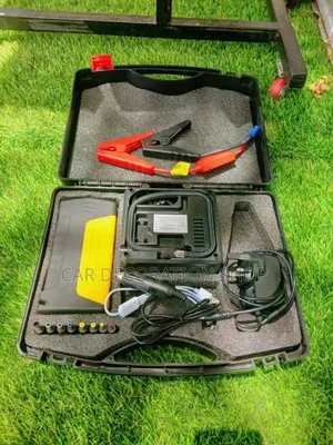 Emergency Portable Jumpstater Kit With Flat Tire Inflator
