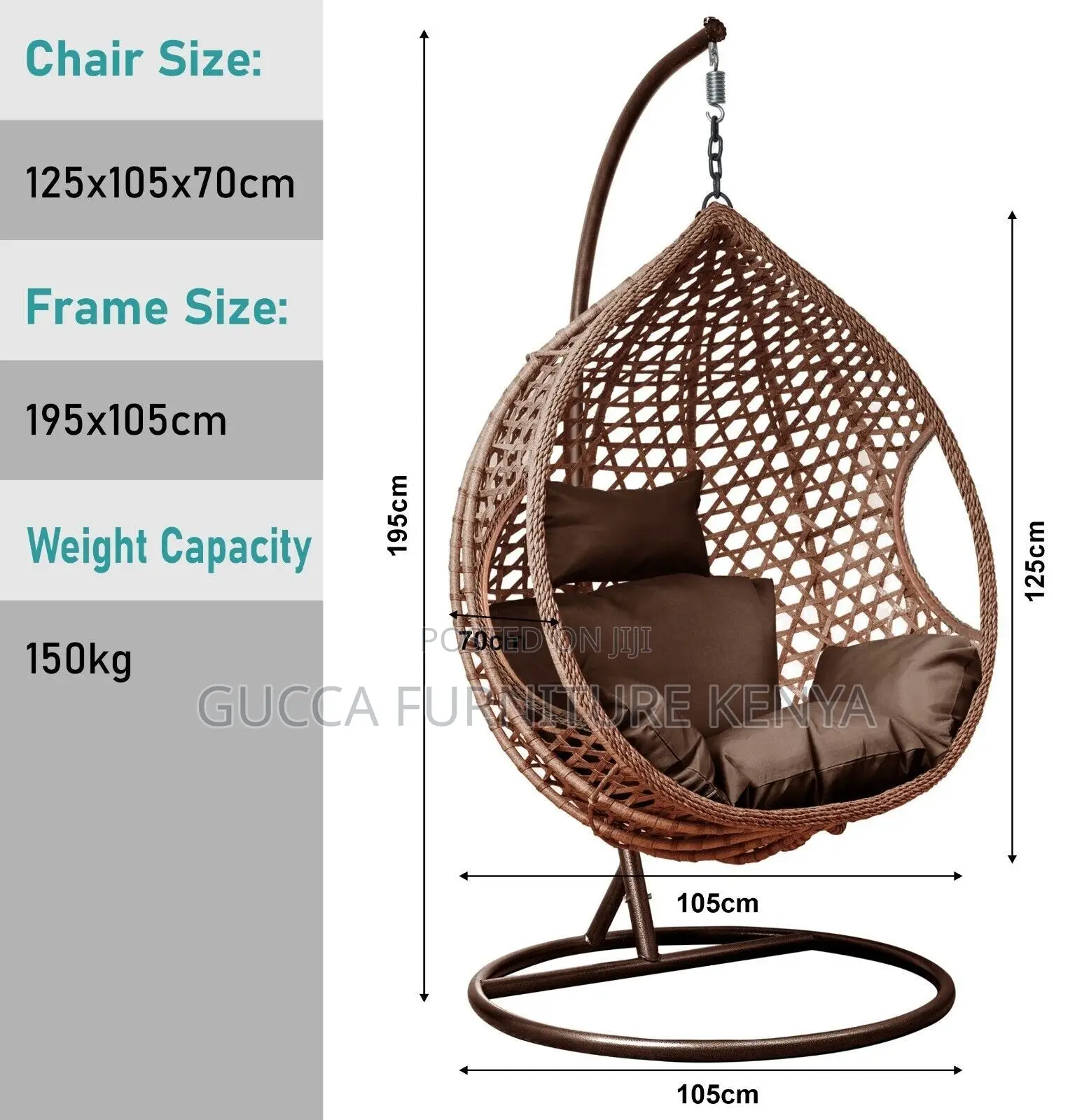 Home Chairs: Leaisure Swinging Egg Chair Indoor/Outdoor