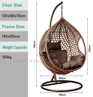 Home Chairs: Leaisure Swinging Egg Chair Indoor/Outdoor