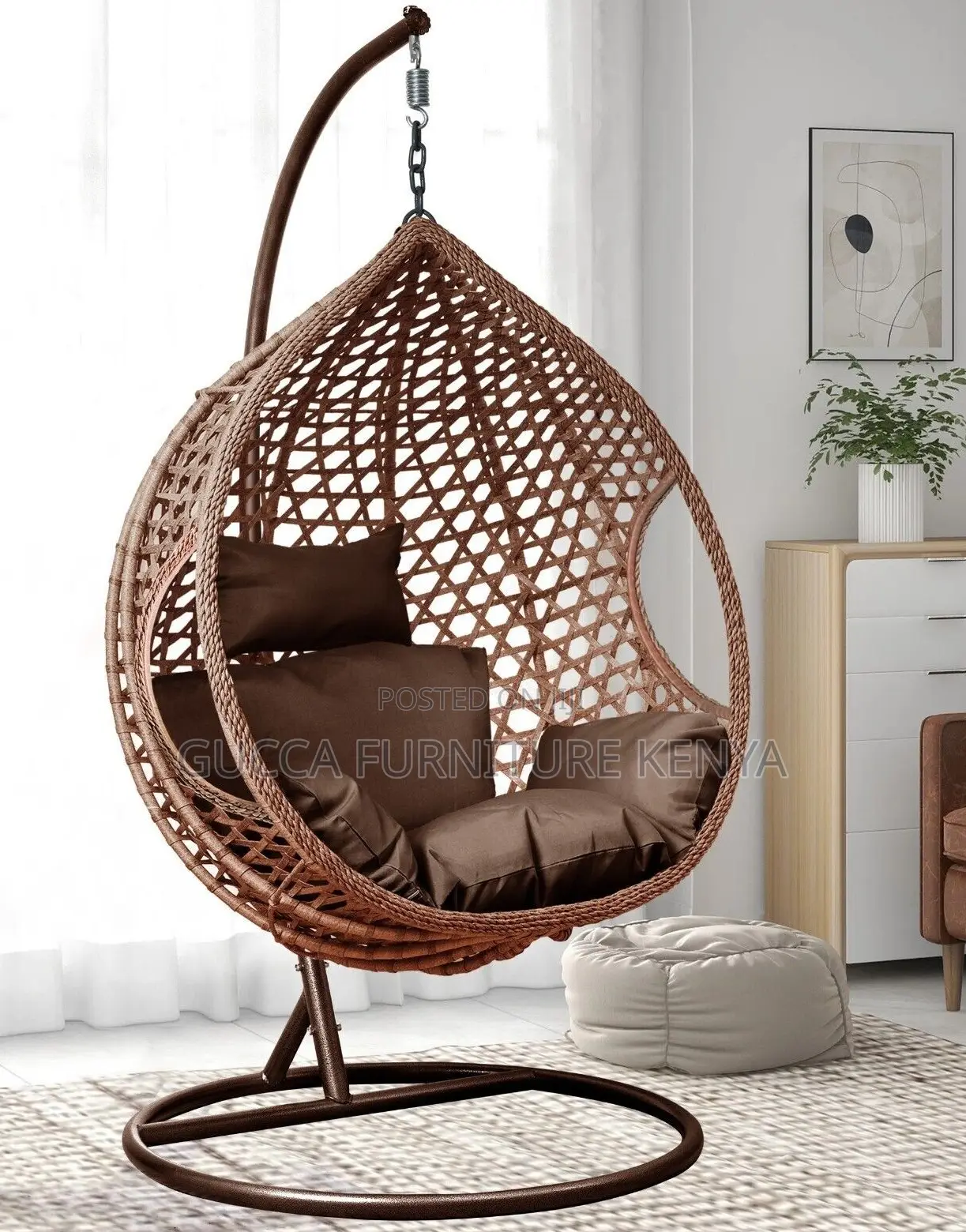 Home Chairs: Leaisure Swinging Egg Chair Indoor/Outdoor