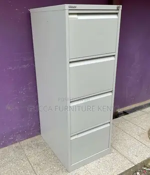 Cabinets: Office 4 Drawer Grey Filing Cabinet Steel Frame