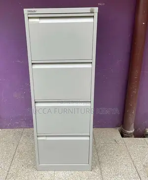 Cabinets: Office 4 Drawer Grey Filing Cabinet Steel Frame