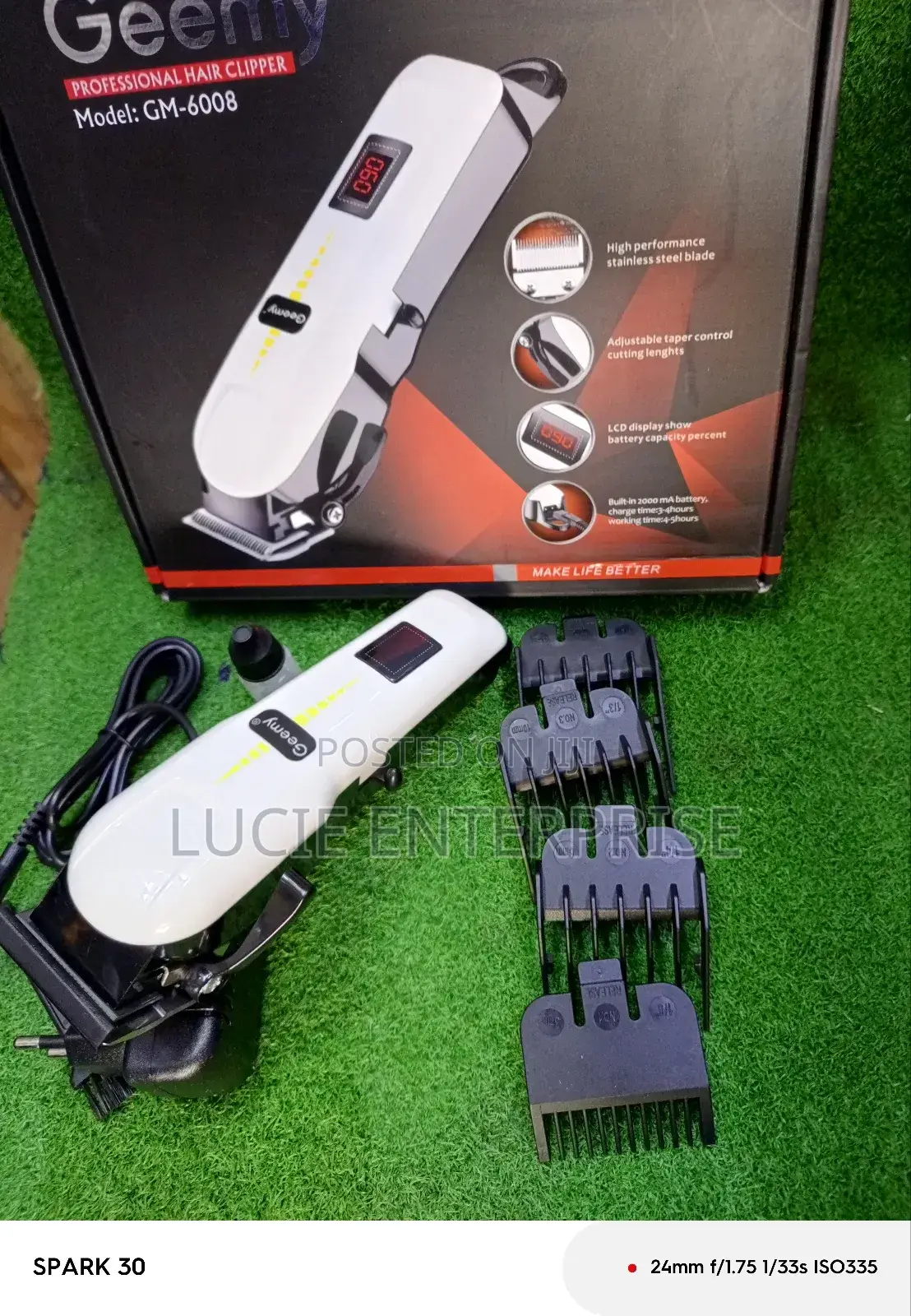 Geemy Professional Hair Clipper Cordless Shaving Machine