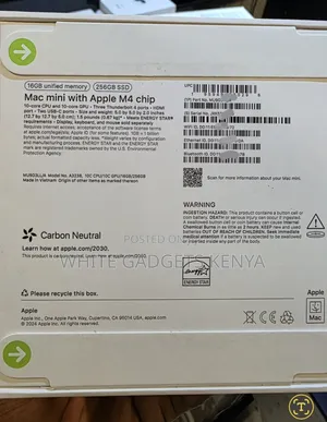 New Desktop Computer Apple Mac Mini M4 16GB Apple M4 SSD 256GB