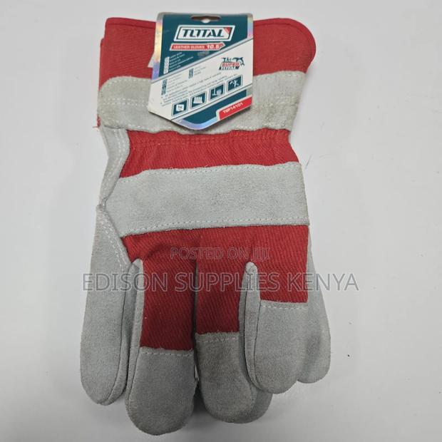 Total Leather Working Gloves Heavy Duty Gardening Gloves - thumbnail 4