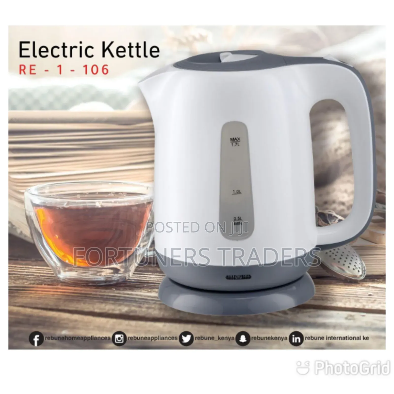 *1.7ltrs Rebune Plastic Kettle 
