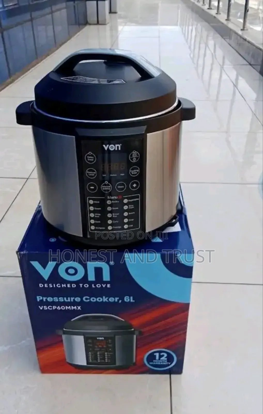 Von Pressure Cooker Vscp60mmx Available*