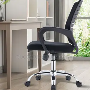 Office Chairs: Strong Mesh Mid Back Steel Office Chair