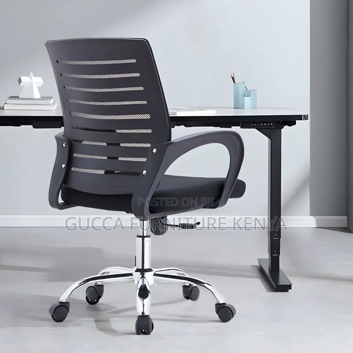 Office Chairs: Strong Mesh Mid Back Steel Office Chair