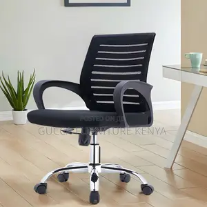 Office Chairs: Strong Mesh Mid Back Steel Office Chair