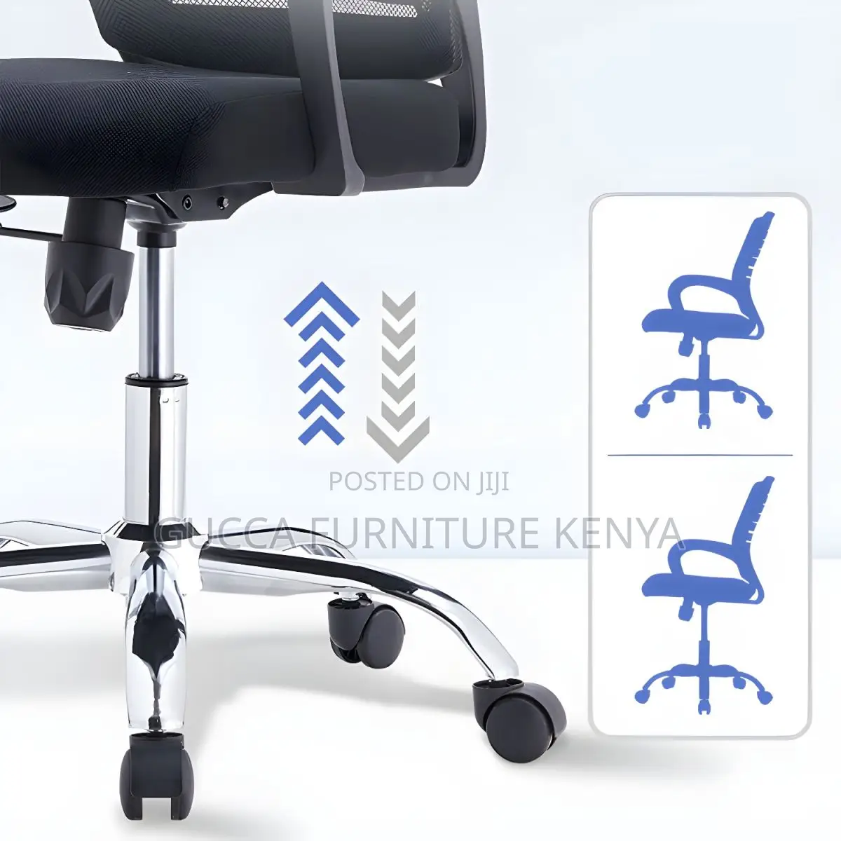 Office Chairs: Strong Mesh Mid Back Steel Office Chair