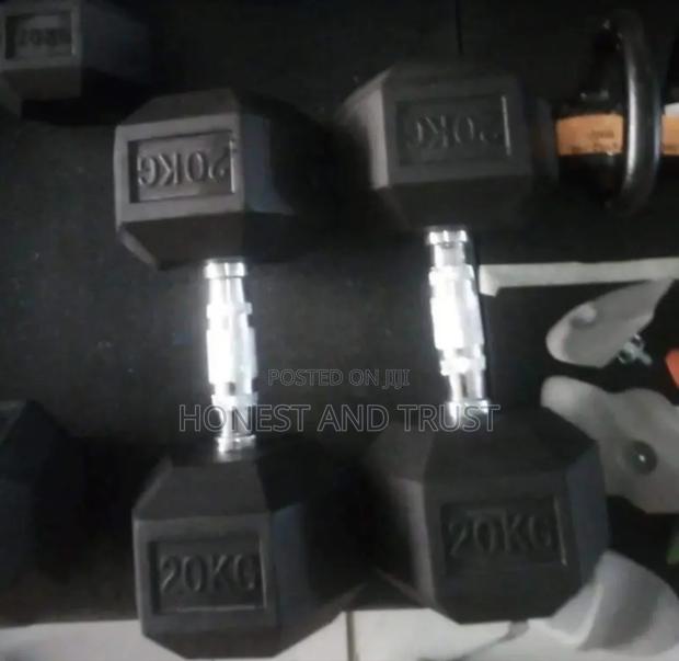 High Quality 20kg Hexagonal Dumpbell - main view