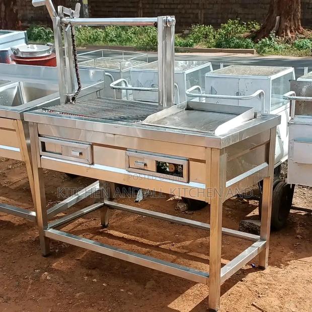 Stainless Steel Charcoal Grill Plus Hotplate
